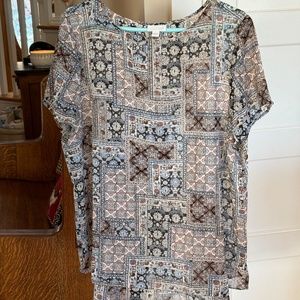 J Jill Short Sleeved Blouse-XL